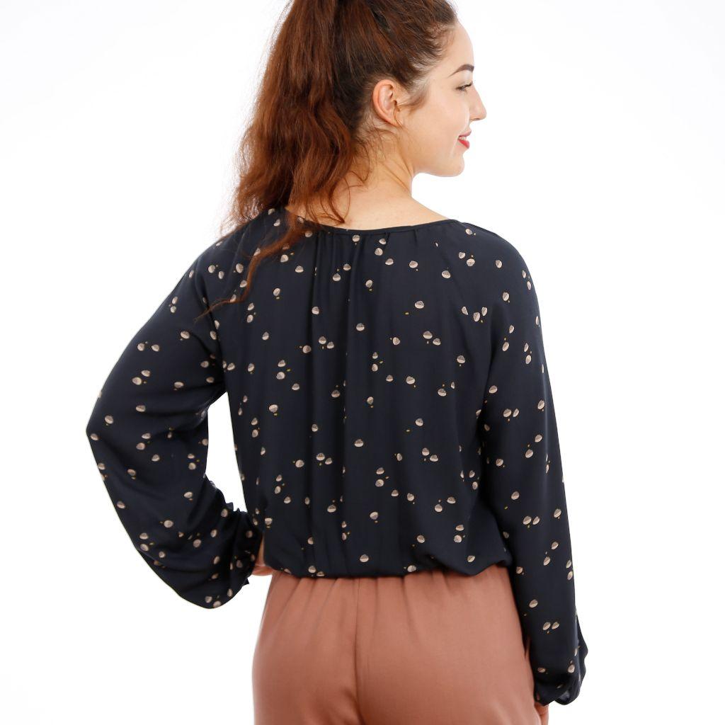 Papierschnittmuster Bluse mit Band Frau Krissi XS-XXL